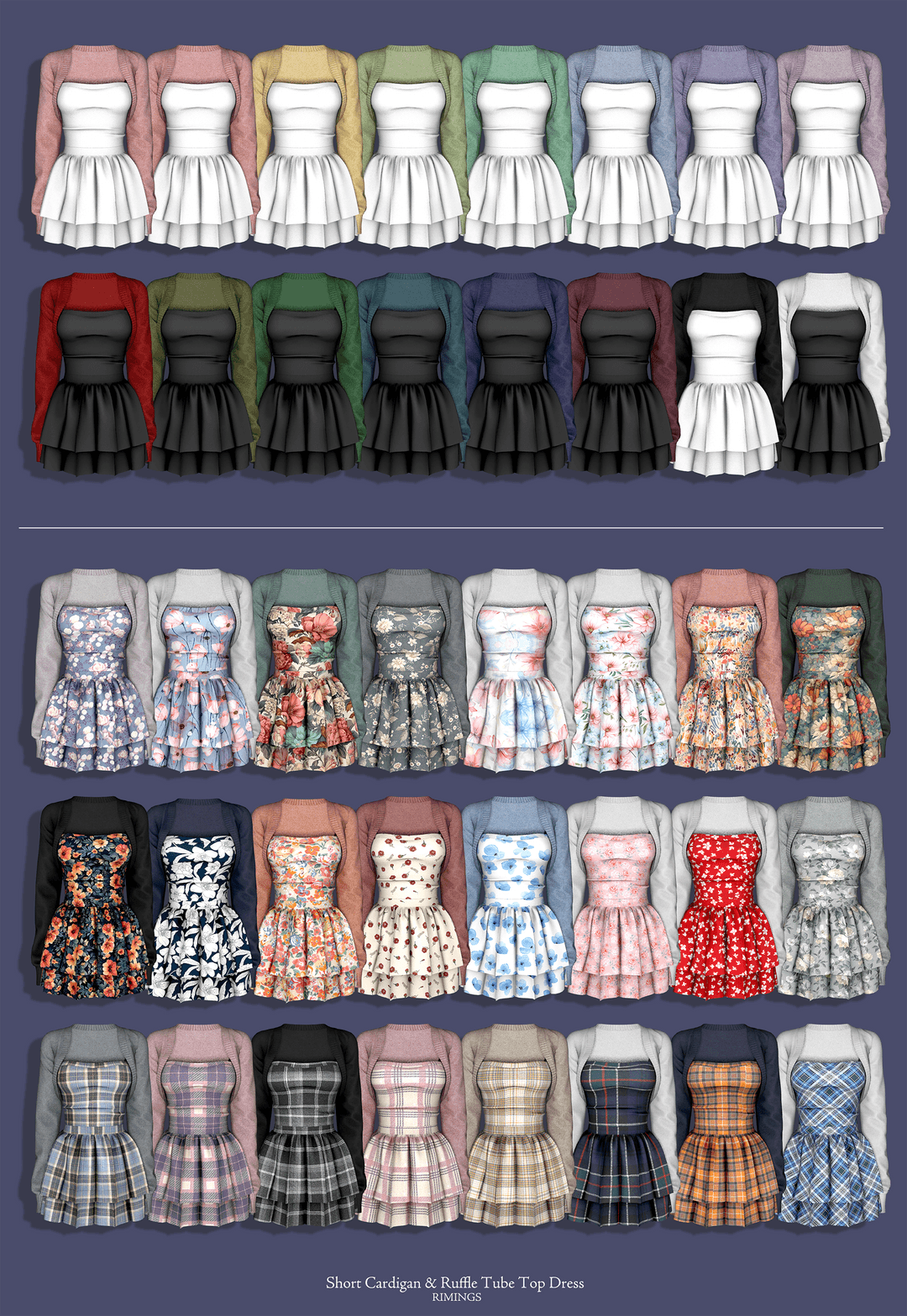 Галерея мода Платье с кардиганом Short Cardigan & Dress #1
